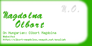 magdolna olbort business card
